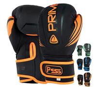 PSS PU Matt Leather Kids Boxing Gloves 4oz, 6oz, 8oz Aggressive & Kickboxing junior Sparring Punching bag MMA Muay Thai for Fighting Training Gloves 1026 (1026 Orange, 8 oz)