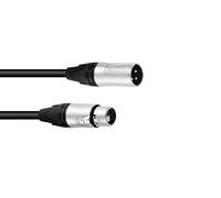 PSSO DMX Cable XLR 3-Pin 10 m Black Neutrik High-Quality DMX Cable