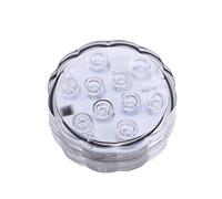 Pssopp 10-LED RGB Aquarium Light for Fish Tank - Submersible Waterproof LED Lamp with Remote Control, 16-Color Changing & 24-Key Remote Control