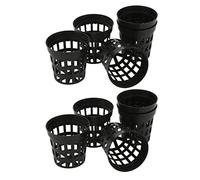 Pssopp 10 Pack Hydroponic Net Cups Hydroponic Planting Basket Grow Pots Plastic Aquatic Plant Basket with Excellent Drainage for Hydroponics Fish Tank Soil Gardening (Large 52x5cm)
