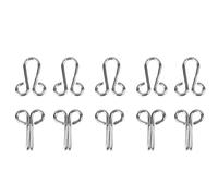 Pssopp 10-Set Antique Gold Metal Covered Hook and Eye Closures, 2.8cm, for Fur Coats, Jackets, Capes, Bras, Books and Crafts