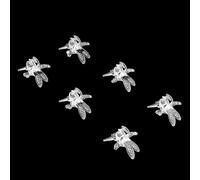 Pssopp 100 Pcs Orchid Clips, Durable Plastic Garden Stem Clips for Plant Support, Ideal for Orchids, Tomatoes, and More (Transparent White)