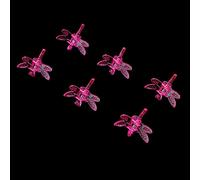 Pssopp 100 Pcs Orchid Clips, Durable Plastic Garden Stem Clips for Plant Support, Ideal for Orchids, Tomatoes, and More (Rose Red)
