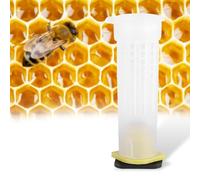 Pssopp 100PCS Beekeeping Rearing Cup Kit, Plastic Bee Queen Cages, Durable Roller Cages for Beekeepers with 100 Honey Sponge Cups (Pssoppsfbljrkvw2-03)