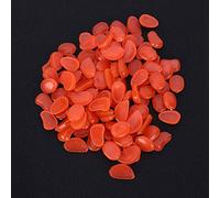 Pssopp 100Pcs Luminous Stone, Polystyrene Fluorescent Decor, Aquatic and Garden Decoration for Indoor and Outdoor Use (Peach Pink)