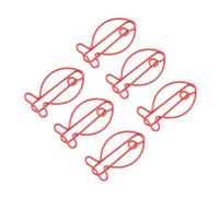 Pssopp 100Pcs Metal Paperclips, Red Fishes Shape Design Anti Deform Paper Friendly Multifunctional Cute Bookmark Clips for Document Organizing