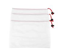 Pssopp 11 Pcs Reusable Drawstring Mesh Bags Transparent Fruit Vegetable Sacks Storage Toys Pouch Shopping Bag with 3 Large 5 Medium 3 Small Sizes for Grocery Travel Home