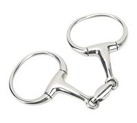 Pssopp 125mm Stainless Steel Horse Mouth Bit, Anti Biting Loose Ring Snaffle Bit for Equestrian Use, Durable and Easy to Use for Horse Farms