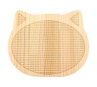 Pssopp 14in Cat Scratcher Board, Pine Wood Sisal Ear Shape | Furniture Safe Sharpening Surface, Non Shedding Texture, Ear Edges For All Felines Shelf Corner Indoor Play Rest