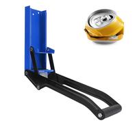 Pssopp 16oz Can Crusher, Labor Saving Easy to Use Wall Mounted Can Smasher for Recycling Soda Beer Cans and Bottles (Blue)