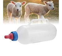 Pssopp 1L Lamb Milk Bottle and Goat Milk Feeder Bottle with Handle and Nipple, Horizontal Design for Easy Nursing of Newborn Lambs and Goats