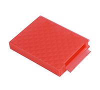 Pssopp 2.5 Inch Hard Drive Storage Box PP Anti Static HDD SSD Case 10.7 X 8.1 X 1.5 Cm Shockproof Non Slip Holder for Home Office Backup Travel (Red)