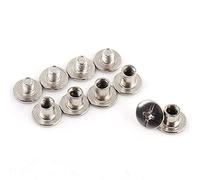 Pssopp 200Pcs Plating Chicago Screws, Stainless Steel Post Photo Album Leather Craft M5x6mm Screws for DIY Bookbinding, Bag Decoration