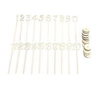 Pssopp 20Pcs Wooden Table Number Card, Wedding Table Numbers on Sticks Wedding Party Decoration Reusable