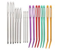 Pssopp 24Pcs Jumbo Bent Tip Tapestry Needles, Large-Eye Blunt Stainless Steel Yarn Darning Needles for Knitting Crochet Sewing Stitching Quilting