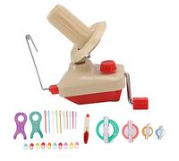 Pssopp 28Pcs Yarn Ball Winder, Hand Operated Simple Installation Yarn Ball Winder Including Yarn Needles Set for Crocheting