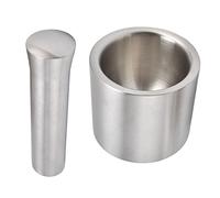 Pssopp 304 Stainless Steel Mortar Pestle, Wear Resistant Kitchen Tool for Grinding, Silent Design for Garlic and Nuts