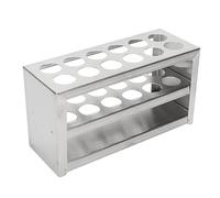 Pssopp 304 Stainless Steel Test Tube Shelf 12 Holes of Stable Centrifug Pipes for Laboratory