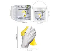 Pssopp 3D Hand Casting Captures Every Fingerprint, Couple Size Hand Casting Kit with Fine Sandpaper, Just What You Need for Anniversaries, Birthdays, and Valentine's Day