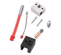 Pssopp 3D Printer Hotend Kit, 3D Printer Accessories Heating Block Throat Heater Nozzle for Ender 3 S1 PRO, Sermoon V Hotend Kit, Alloy TC4 and Copper Heating