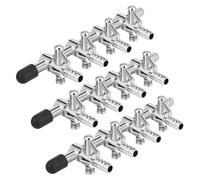 Pssopp 3PCS 4mm Air Flows Control Lever Valves, 4 Way Design (Stainless Steel 3PCS)