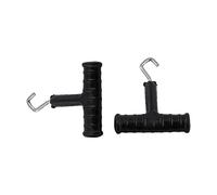 Pssopp 3Pcs Plastic And High Carbon Steel Fishing Knot Pullers Accessory for Tying Carp Hair Rigs, Ideal Tool with T Handle Design, Test Knot Strength (Black)