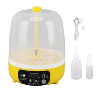 Pssopp 4 Eggs Incubator, Energy Saving USB Automatic Turning Small Poultry Hatcher with Temperature and Humidity Display for Chicken Duck Quail (Auto Turning)
