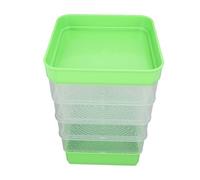 Pssopp 4 Tier Stackable Microgreens Growing Kit - Space Saving Seed Sprouter Tray for Sprouts and Microgreens with Sunshade