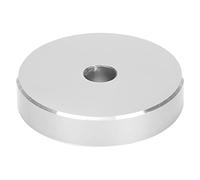 Pssopp 45 RPM Record Adapter Aluminum Turntable Center Insert 38mm X 8mm for 7 Inch Large Hole Records Reduces Wobble Improves Stability for DJs Home Playback (Silver)