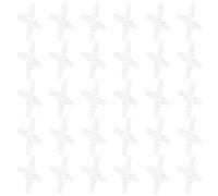 Pssopp 4mm Aquarium Air Tubing Splitter 30pcs L Shape 3 Way 4 Way Connector Adapter with PVC Material for Fish Tank Air Pump Accessories (Crystal four links)