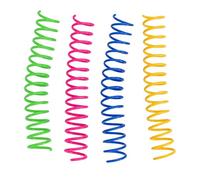 Pssopp 4PCS Cat Spring Toys, 9.5cm Kittens Coil Spiral Springs Interactive Colorful Pet Coil Toys for Indoor Exercise Swatting Biting Playing Boredom Relief (2 * 11cm)
