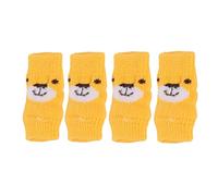 Pssopp 4pcs Dog Elbow Protector Dog Fleece Elbow Sleeves Soft Cute Cartoon Dog Leg Support Brace Protective Sleeve for Dogs Prevent Injury L