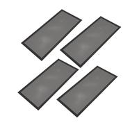 Pssopp 4pcs Magnetic Floor Vent Covers Rectangle 5.5x12 Inch Magnetic Vent Covers for Home Strong PVC Mesh Screen with Easy Install for Ceiling Wall Floor (Black)