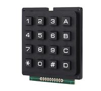 Pssopp 4x4 Keyboard Module, ABS 16 Key Keypad External Numeric Pad with Wiring, Compact Easy Connect MCU Keyboard for Microcontroller Embedded System DIY Projects