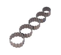 Pssopp 5PCS Alloy Steel Cutting Dies, Flower Shape Punching Set Manual Tool for Leather and Fabric Crafting Projects