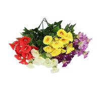 Pssopp 5pcs Artificial Flowers for Outdoors, Silk Morning Glory, Long-Lasting Color, No Maintenance, Great for Garden Patio Decoration