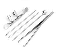 Pssopp 5Pcs Capon Tool Stainless Steel Kit for Poultry Farms, Reliable Chicken Castration Instruments, Easy to Use and Durable Equipment for Poultry Management