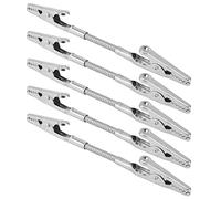 Pssopp 5Pcs Double Head Metal Memo Clips Bendable Sturdy Iron Photo Holder Note Card with Fine Workmanship for Home Office Wedding Party DIY Crafts