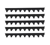 Pssopp 5Pcs Kitchen Stove Covers, Accessories Guard Soft Silicone Oven Fillers Cooktop Trim Kit for Countertop Protection 5Pcs Kitchen Stove Covers, (Black)