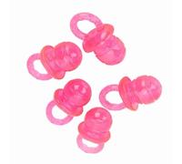 Pssopp 5PCS Pet Dog Chewing Toy, TPR Material Pacifier Shaped Teether Interactive Chew Toy for Dogs (Red)
