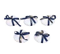 Pssopp 5PCS Shell Party Favors Boxes, 3.5in Seashell Candy Holders Mini Sea Shell Containers for Beach Birthday Weddings Bridal Showers Packaging Jewelry Storage