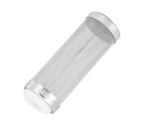 Pssopp 5PCS Stainless Steel Aquarium Filter Mesh Sleeve Inflow Inlet Basket Shrimp Protecting with Extendable White Rubber for External Filter Waterfall (16mm inner diameter)