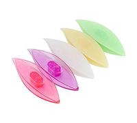 Pssopp 5Pcs Tatting Shuttles Plastic Lacemaking Tools with Smooth Surface for Craft Handmade Knitting Crocheting (12039 Fruit Green, Fruit Yellow, White,)