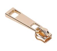 Pssopp 5Pcs Zipper Sliders, Alloy Replacement Zipper Pull Repair Kit, Easy to Use for Coats and Bags (Light Gold)
