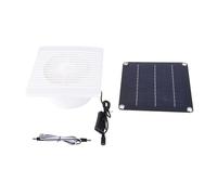 Pssopp 6 Inch Solar Exhaust Fan 12V 10W Solar Panel IP67 Ventilation Fan with 10W High Efficiency Panel for Greenhouse Chicken Coop Shed Pet House RV Window