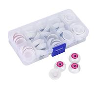 Pssopp 60Pcs, Large Quantity Half Round Safety Eyes for Doll Making, 16mm Halloween Doll Eyeballs with No Bubbles and Colored Pupils, Scary Props for Halloween Crafts, Plastic Eyes in 5 (20MM40 per