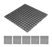 Pssopp 6Pcs Aquarium Fish Tank Grid Dividers Isolation Crate Filter Plates Splicing Design Flexible Modular for Tank Bottom Filter Media Blocking 2 Colors 30x30cm (Black)