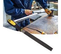 Pssopp 8in Half Round Mill Steel File Sharpening Tool, Ergonomic Handle, Suitable for Metal Projects, Ideal for Garages and Workshops (8-inch fine-Tooth Half-Round File with Handle)