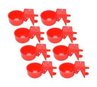 Pssopp 8PCS Plastic Chicken Water Feeder Cup, Steady Lock Automatic Storage Detachable Chicken Water Cups for Duck Chicks Goose