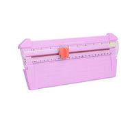 Pssopp A4 Paper Cutter Trimmer for Paper Sheet Cutting with Replaceable Cutter Head Accurate Scale and Portable Design Easy to Use Mini for Office School Home Craft Supplies (13930 Lilac Purple)